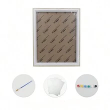 1pc 10-Inch Diy Baby Handprint Frame For Couples With Simple Display Stand & Wall Mount, Ideal Valentine'S Day Gift - Multicolor - View 4