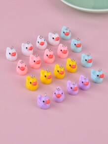 20pcs Resin Cartoon Duck DIY Pendant - Multicolor - View 3