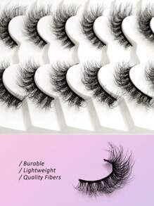 Asiteo Natural False Eyelashes 7 Pairs Natural Long Crisscross Faux Mink Lashes Natural Look  False Eyelashes