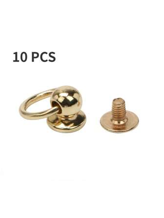 10 PCS Bag Metal Rivet Snap DIY Purse Handbag Belt Connector Bag Screw Nail Luggage Buckle Studs Button Hardware Accessories Leather Crafts Diy Bag Hardware Buckle Ear Accessories Screw Accessories