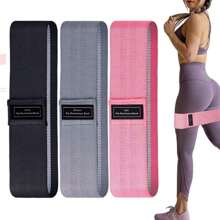 Elastisches Widerstandsband Für Das Hinterntraining Von Frauen, Yoga, Kniebeugen Und Heim-fitnessstudioausrüstungen Zur Fitnesstrainings Von Gesäßmuskeln, Abnehmen, Blitz-gradientenfarbe - Blau - Übersicht 9