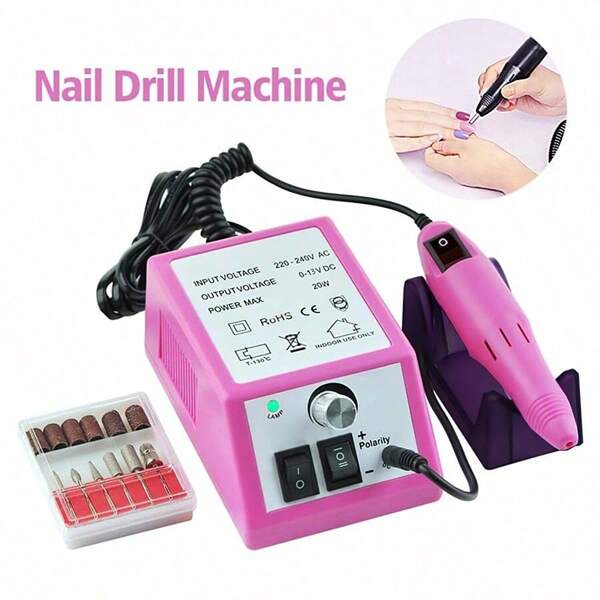 Máquina de manicura 20.000RPM Taladro de uñas profesional Archivo eléctrico de uñas con pantalla de velocidad Máquina de manicura y pedicura