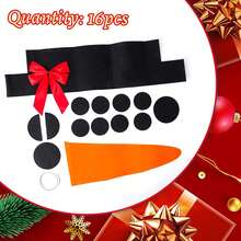 Christmas Snowman  DIY Stickers Set for Garage Door Snowman Face Decorations