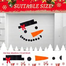 Christmas Snowman  DIY Stickers Set for Garage Door Snowman Face Decorations