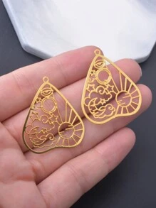 10pcs Brass Gold-color Mushroom Snake Design Stainless Steel Pendant For Earring/necklace/bracelet Craft