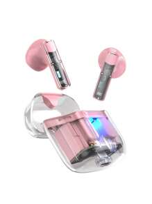 透明倉儲真無線耳機,赛博朋克風格 - 粉色 - 查看 1