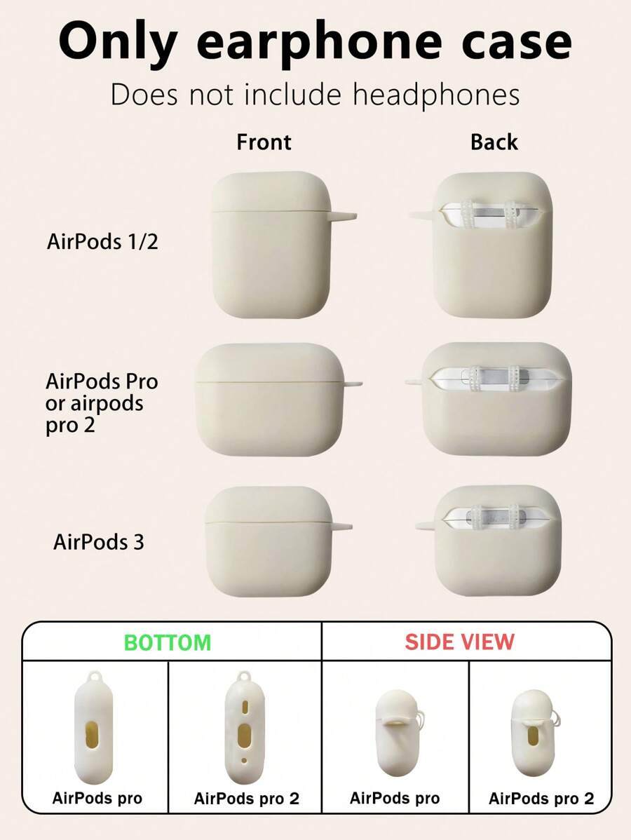 Candy Color Airpods Case, Bluetooth Earphone Protective Cover Suitable