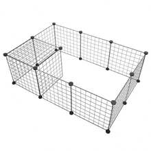 Pet Playpen, Small Animal Cage Indoor Portable Metal Wire Yard Fence for Small Animals, Guinea Pigs, Rabbits Kennel Crate Fence Tent