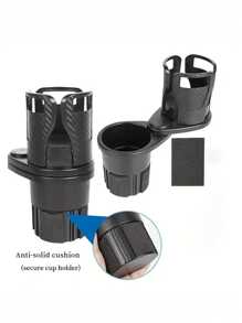 1pc Car Cup Holder Expander For Car Adapter Adjustable Multifunctional Dual Cup Holder With Phone Holder Aromatherapy Organizer Car Accessories - Black - View 7