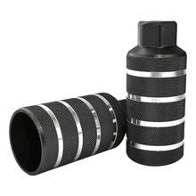 Lecute 2 Diablitos Gigantes Para Bicicleta Aluminio Gruesos Cromados Resistentes Bmx Cilindros diablos accesorios - Negro - Ver 1