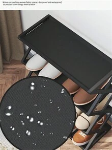 1 件創意 X 型防塵鞋架,鋼管鞋架,易於組裝鞋收納架,家用門後鞋架 - 灰色 - 查看 5