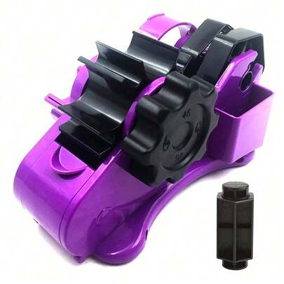 CUTTRSZE 1pc Semi-Automatic Tape Cutting Machine, Multi-Color Selectable Tape Distributor, Simultaneous Cutting Of Multiple Rolls, Suitable For Double-Reel Cores With Inner Diameters Of 2.54 Cm And 7.62 Cm, Cutting Length 1.38 Inches (About 3.5 Cm)