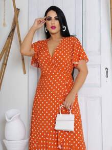 Women Dresses - 珊瑚橙 - 查看 4