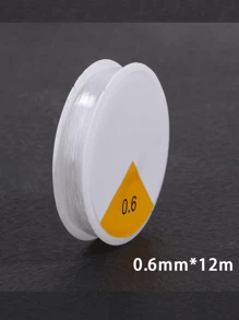 1pack 3-12mm Round Black Ccb Spacer Beads, Acrylic Coated Cube-shaped Loose Seed Beads For Making Diy Bracelets, Necklaces And Other Jewelry Accessories - Clear - View 3