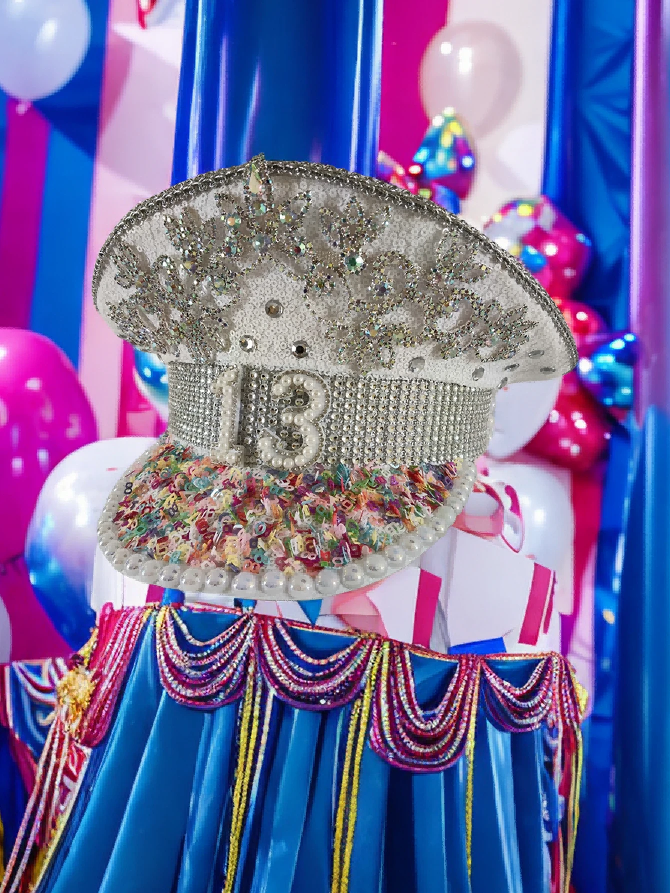 1 chiếc mũ dự tiệc bằng vải polyester màu be có hoa văn dành cho cả nam và nữ, thích hợp cho tiệc tắm cô dâu, tiệc độc thân, đám cưới, tuần trăng mật, sinh nhật, Giáng sinh, ngày lễ tình nhân, năm mới, thích hợp cho tiệc sinh nhật, họp mặt gia đình, kết hợp trang phục lễ hội, v.v. - Màu be - Xem 1