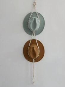1 Máy Tính Boho Treo Mũ Giá Đỡ Người Tổ Chức Hiển Thị Mũ Khăn Gác Macrame Thảm Mũ Móc Treo Tường Lưu Trữ Phong Cách Bắc Âu - trắng - Xem 10