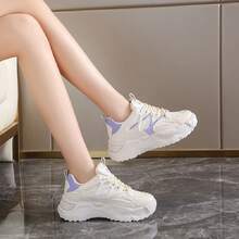 Colorblock Casual Sports Shoes - Beige - View 4