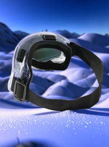 POLASUP 1 件超大松紧带滑雪镜，防雾、防护、防风、防尘、防沙、防雾，适用于滑翔、滑雪、骑行、ADV、摩托车、越野、防泥户外运动面罩，带有可拆卸和可清洗的彩色涂层和反光涂层雪镜 - 彩色 - 查看 4