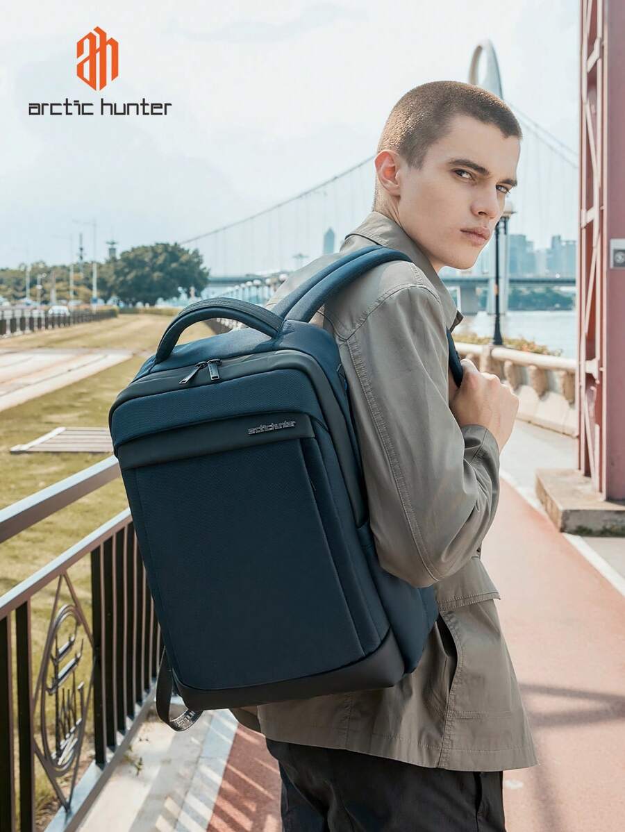 arctic hunter Men's Outdoor Hiking Camping Sports Functional Backpack Casual Backpack Commute School Bag Large Capacity Lightweight Carry On Backpacks For Men University Students Business Minimalist Bag - Blue - View 1