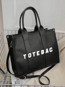 Túi đeo vai thời trang nhẹ, giản dị dành cho doanh nhân, Túi xách vải nhẹ có dây đeo có thể điều chỉnh, Túi Satchel đơn giản dành cho nữ tuổi teen Sinh viên đại học, tân binh & nhân viên cổ trắng Hoàn hảo cho văn phòng, đại học, công việc, kinh doanh, đi làm, ngoài trời, du lịch, đi chơi - màu đen - Xem 2