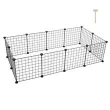 Pet Playpen, Small Animal Cage Indoor Portable Metal Wire Yard Fence for Small Animals, Guinea Pigs, Rabbits Kennel Crate Fence Tent