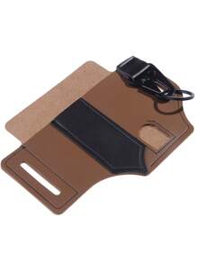 男士字母贴片斜挎包万圣节圣诞节冬季圣诞礼物包男士腰包腰包男士斜挎包 - 鏽棕色 - 查看 6