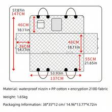 1pc Waterproof Pet Car Mat For Rear Seat, Full Coverage Pet Car Seat Cover, Automotive Accessories - Black - View 6