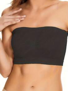 4入組無肩帶空心設計內衣,透氣彈性,無鋼圈 - 彩色 - 查看 2