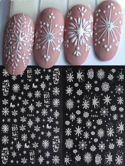 3D Glitter White Snowflake Nail Art Stickers Self Adhesive Slider Decals Christmas New Year Winter Nail Designs Decorations DIYadesivi unghie
stickers unghie
adesiv nail art adesivi unghie
stickers unghie
adesiv nail art