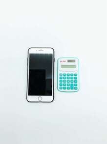 1 Pieza Mini Calculadora Portátil Multifuncional - Celeste - Ver 3