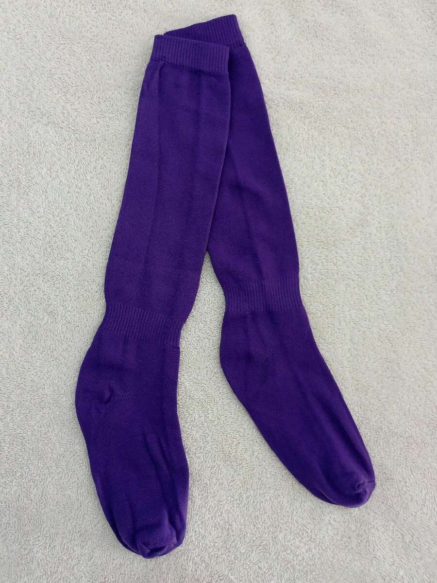 CALCETAS DEPORTIVAS INFANTILES FUTBOL VOLEY BEISBOL BASQUET - Morado - Ver 1