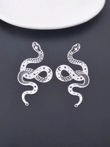 10pcs Brass Gold-color Mushroom Snake Design Stainless Steel Pendant For Earring/necklace/bracelet Craft