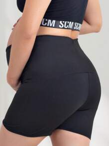 Women Sports Shorts - 黑色 - 查看 2