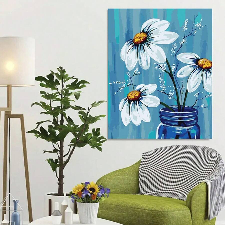 1 件卷起的画布 - 无折痕、成人帆布 DIY 丙烯数字油画、成人丙烯数字油画套装(带画框)、绘画套装、儿童油画数字、成人爱好和工艺品、钻石画配件、5D 人造钻石艺术、人造钻石画套装、钻石艺术套装、家居装饰套装(16x20 英寸,无框) - 40x50 公分/16x20 英寸 - 查看 1