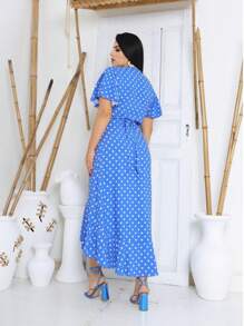 Women Dresses - 寶藍色 - 查看 4