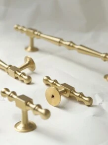 brass handle small French light luxury cabinet door handle retro wardrobe cabinet gold drawer handle