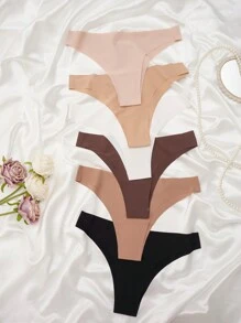 6入組女士三角底褲 - 黑色 - 查看 3