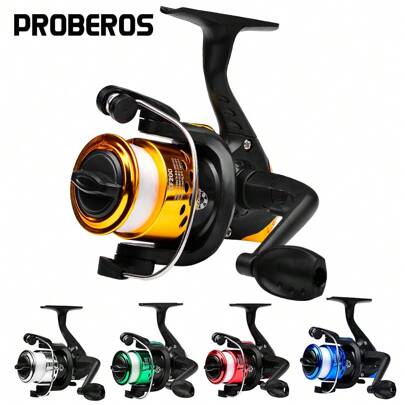 PRO BEROS PROBEROS 1pc Fishing Reel Gear Ratio 5.2:1 Spinning Reel With Fishing Line Portable Angling Supplies