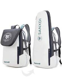 Multifunctional Badminton Racquet Bag Tennis Racket Backpack Water-Proof Foldable Outdoor Sports Training Handbag Rucksack Fathers Day Gifts Summer College Bag Dad School Bag Freshman For Books Back To School Multi-Functional Dorm University Gifts For Men Christmas Thanksgiving Fall Travel Winter Holiday Computer Flip Rucksack Large Capacity Casual College Backpack Buckle Flip Computer Bag Roll Backpack Hiking Hiking Men Gifts Student Multi-Functional Vacation Bag - Grey - View 1