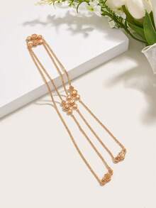 1條時尚的大宗敘述鏈,適合女性參加派對、日常穿著、約會、禮物 - 金色 - 查看 3