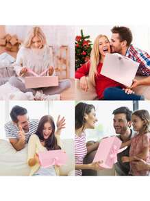 1pc Folding Gift Box, Gift Packaging Box, Suitable For Saudi National Day, Universal Festival Gift Box For Family And Friends, - Pink - View 6