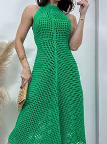 Women Sweater Dresses - màu xanh lá - Xem 3