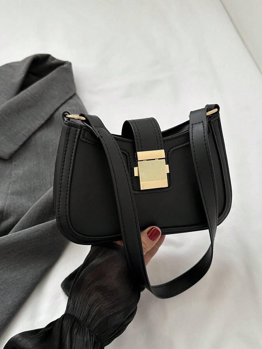 Túi vai màu trơn Tay cầm Top Đúng mốt