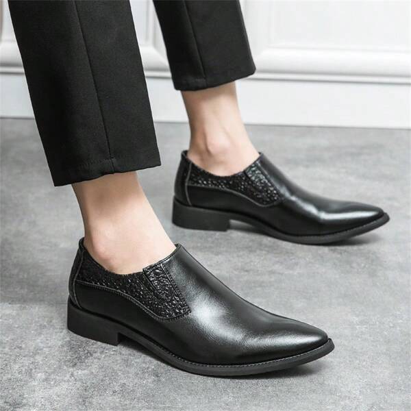 Men's Fashionable And Versatile Formal Shoes With Pointed Toe
