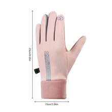 Guanti termici antivento da ciclismo invernali, guanti imbottiti termicamente spessi e antifreddo, rosa (1 paio), guanti invernali, scaldamani, guanti da sci, guanti da neve