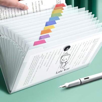 5/8/12 pachete de rucsac, dosar transparent cu ursuleț, geantă organică multi-strat, depozitare hârtie de testare, geantă de depozitare cărți, rechizite de birou, accesorii pentru planificator, accesorii de birou, birou școlar, depozitare hârtie de testare, geantă de depozitare cărți, caiet de informații A4 de mare capacitate pentru studenți, inserție transparentă (notă index gratuită), sezonul de absolvire, înapoi la școală, rechizite școlare