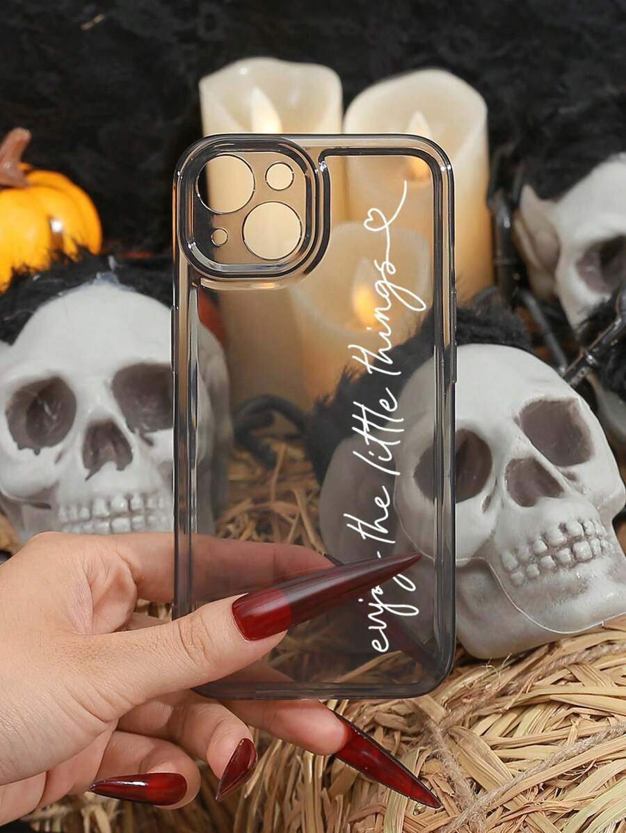 A Slogan Printed Phone Case - Multicolor - View 1