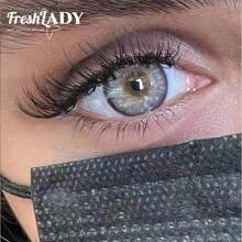 FRESH LADY Freshlady 返校隐形眼镜 Pupilentes Moonlight Pansy 彩色隐形眼镜 1 年抛型 万圣节服装角色扮演