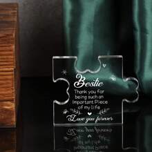 给我最好的朋友的礼物 - 送给女性最好的朋友礼物亚克力拼图牌匾桌面装饰，适合最好的朋友、姐妹、女孩、女性、闺蜜、生日、友谊、毕业、母亲节礼物、卡片、圣诞装饰和圣诞礼物、圣诞装饰