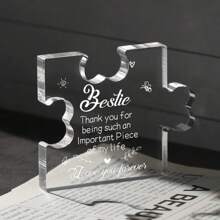 给我最好的朋友的礼物 - 送给女性最好的朋友礼物亚克力拼图牌匾桌面装饰，适合最好的朋友、姐妹、女孩、女性、闺蜜、生日、友谊、毕业、母亲节礼物、卡片、圣诞装饰和圣诞礼物、圣诞装饰